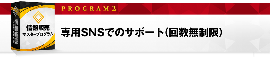 ２．専用SNSでのサポート（回数無制限）